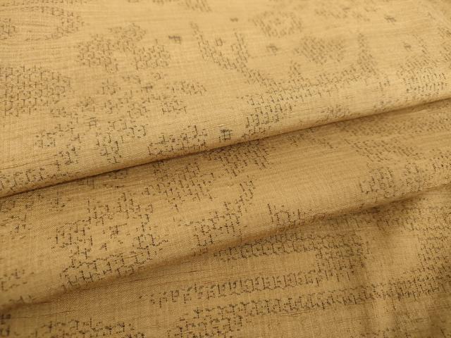 平和屋着物●結城紬 80亀甲 流水花文 正絹 逸品 DAAU5055ps