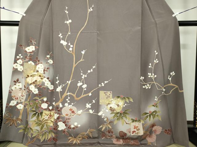平和屋着物●訪問着　駒刺繍　吉祥花文　暈し染め　金彩　正絹　逸品　DAAU5066ps