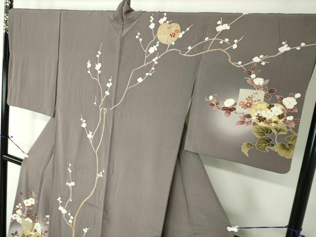 平和屋着物●訪問着　駒刺繍　吉祥花文　暈し染め　金彩　正絹　逸品　DAAU5066ps