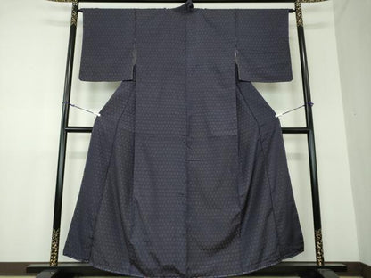 平和屋着物●上質な紬 亀甲繋ぎ 正絹 逸品 未使用 DAAU5075ps