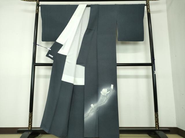 平和屋着物●日本画家　佐々木経二　色留訪問着　木蓮　暈し染め　正絹　逸品　DAAU5076ps