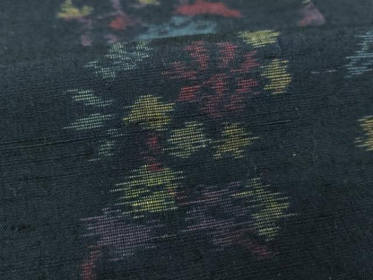 平和屋着物●上質な紬 草花文 三越扱い 正絹 逸品 DAAU5077ps