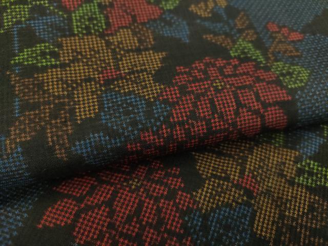 平和屋着物●本場大島紬 7マルキ 亀甲花文 正絹 逸品 DAAU5094ps