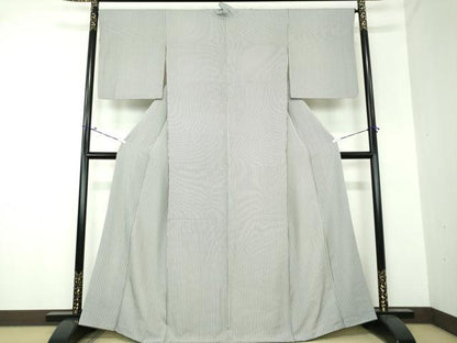 平和屋着物●上質な小紋 縞 正絹 逸品 DAAU5099ps