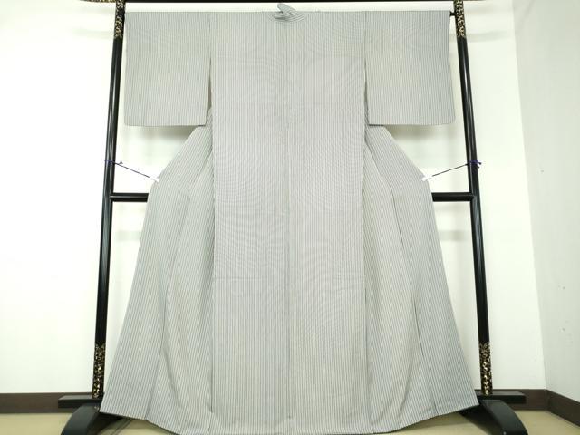 平和屋着物●上質な小紋 縞 正絹 逸品 DAAU5099ps