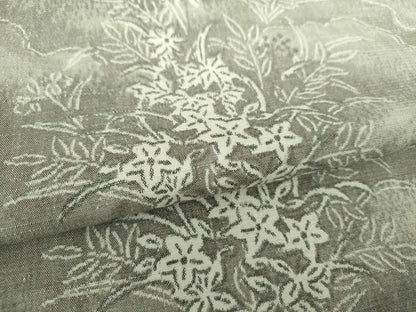 平和屋着物●上質な紬 雲取り花文 正絹 逸品 DAAU5101ps