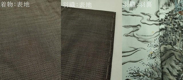 平和屋着物●男性 本場大島紬 アンサンブル 長羽織 100亀甲 総詰め 正絹 逸品 DAAU5114ps