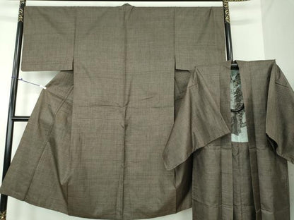 平和屋着物●男性 本場大島紬 アンサンブル 長羽織 100亀甲 総詰め 正絹 逸品 DAAU5114ps