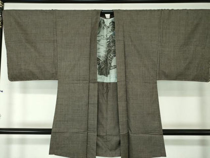 平和屋着物●男性 本場大島紬 アンサンブル 長羽織 100亀甲 総詰め 正絹 逸品 DAAU5114ps