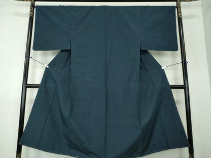 平和屋着物●男性 髭紬 アンサンブル 濃紺地 正絹 逸品 未使用 DAAU5116ps
