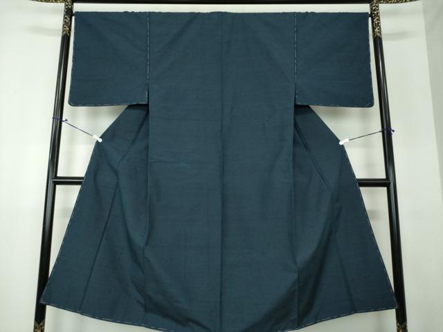 平和屋着物●男性 髭紬 アンサンブル 濃紺地 正絹 逸品 未使用 DAAU5116ps
