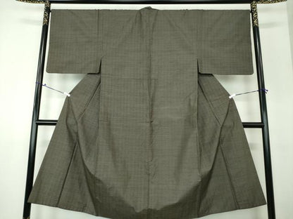 平和屋着物●男性 本場大島紬 アンサンブル 長羽織 亀甲柄 正絹 逸品 DAAU5121ps