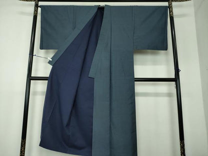 平和屋着物●男性 本場大島紬 アンサンブル 長羽織 亀甲柄 正絹 逸品 DAAU5122ps