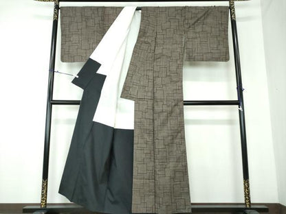 平和屋着物●本場大島紬　7マルキ　色紙重ね　正絹　逸品　DAAU5136ps