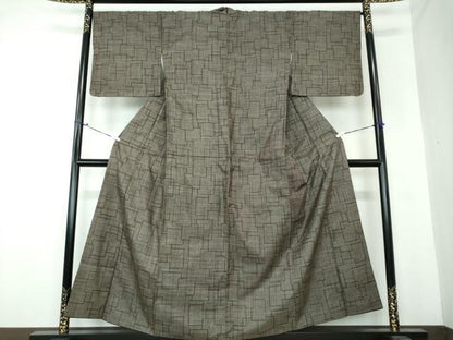 平和屋着物●本場大島紬　7マルキ　色紙重ね　正絹　逸品　DAAU5136ps