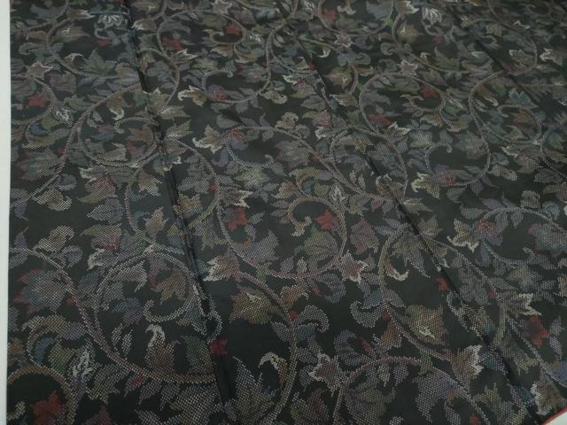 平和屋着物●本場大島紬　9マルキ　花唐草文　正絹　逸品　DAAU5137ps