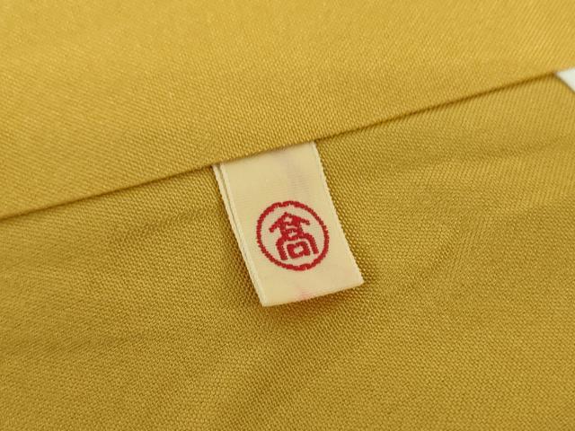 平和屋着物●粋黄八丈　格子　高島屋扱い　証紙付き　ロング丈　正絹　逸品　DAAU5140ps