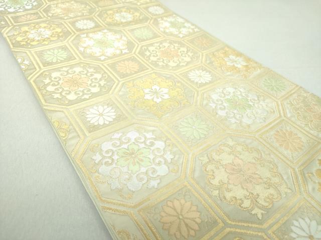 平和屋着物●西陣　川島織物　六通柄　本袋帯　蜀江花文　金銀糸　正絹　逸品　DAAU5142ps