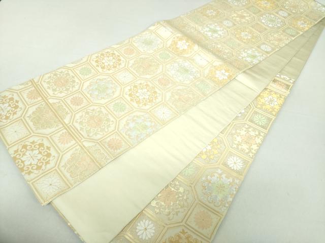 平和屋着物●西陣　川島織物　六通柄　本袋帯　蜀江花文　金銀糸　正絹　逸品　DAAU5142ps