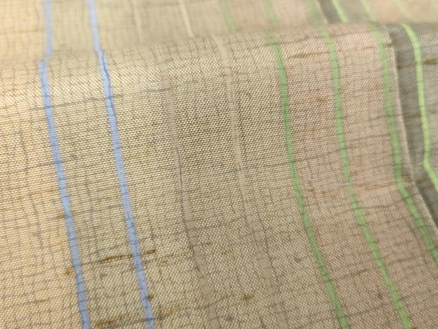 平和屋着物●ぜんまい紬　間道　正絹　逸品　DAAU5189ps