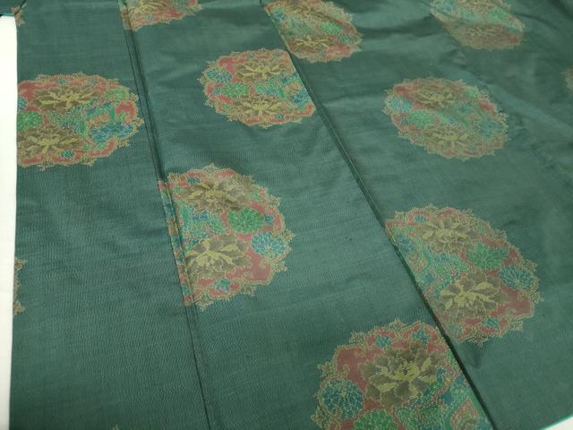 平和屋着物●本場大島紬　7マルキ　総絣　御所車花文　正絹　逸品　DAAU5194ps 平和屋着物○本場大島紬 7マルキ 総絣 御所車花文 正絹 逸品 DAAU5194ps