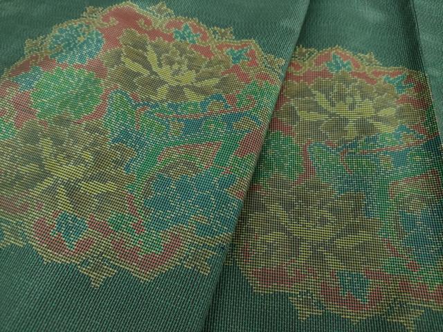 平和屋着物●本場大島紬　7マルキ　総絣　御所車花文　正絹　逸品　DAAU5194ps 平和屋着物○本場大島紬 7マルキ 総絣 御所車花文 正絹 逸品 DAAU5194ps