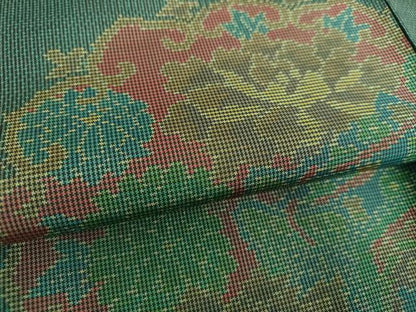 平和屋着物●本場大島紬　7マルキ　総絣　御所車花文　正絹　逸品　DAAU5194ps