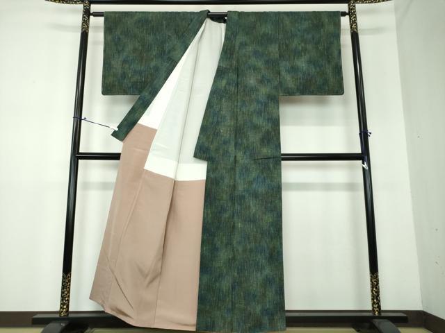 平和屋着物●上質な紬　変わり縞　正絹　逸品　DAAU5196ps