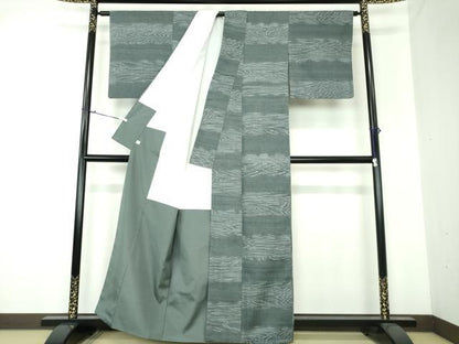 平和屋着物●銀座世きね 紬 木目文 正絹 逸品 DAAU5200ps