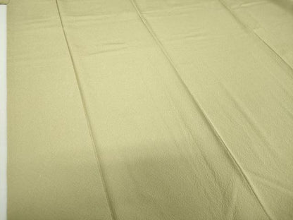 平和屋着物●上質な色無地 若芽色 正絹 逸品 DAAU5207ps