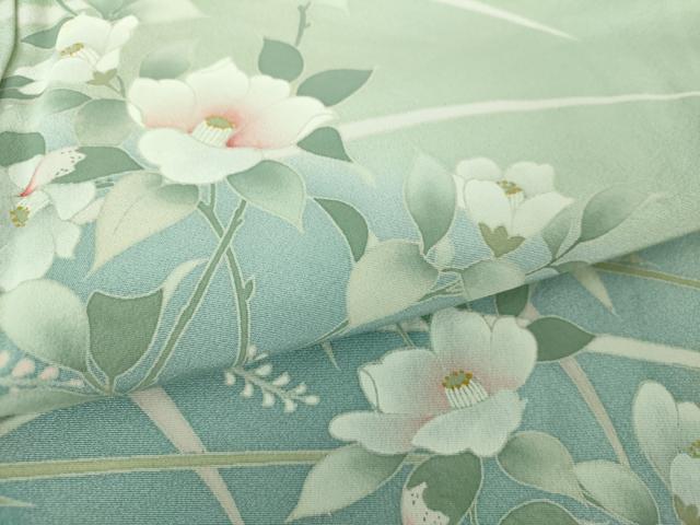 平和屋着物●訪問着 舞蝶花文 暈し染め 正絹 逸品 DAAU5232ps