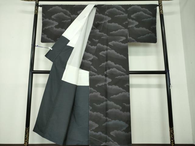 平和屋着物●本場大島紬 訪問着 雲重ね 正絹 逸品 未使用 DAAU5236ps