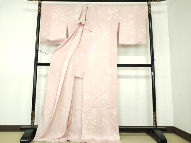 平和屋着物●華道家　假屋崎省吾プロデュース　きものの世界　小紋　京友禅　草花文　仮絵羽　正絹　逸品　未使用　DAAU5260ps