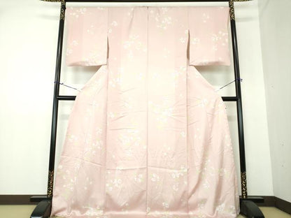 平和屋着物●華道家　假屋崎省吾プロデュース　きものの世界　小紋　京友禅　草花文　仮絵羽　正絹　逸品　未使用　DAAU5260ps