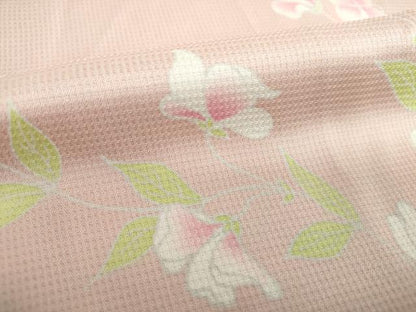 平和屋着物●華道家　假屋崎省吾プロデュース　きものの世界　小紋　京友禅　草花文　仮絵羽　正絹　逸品　未使用　DAAU5260ps