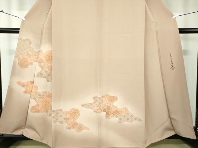 平和屋着物○英王室献上友禅作家 木下勝功 中国三大刺繍 スワトウ刺繍