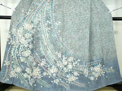 平和屋着物●訪問着 絞り 辻が花 暈し染め 正絹 逸品 未使用 DAAU5269ps