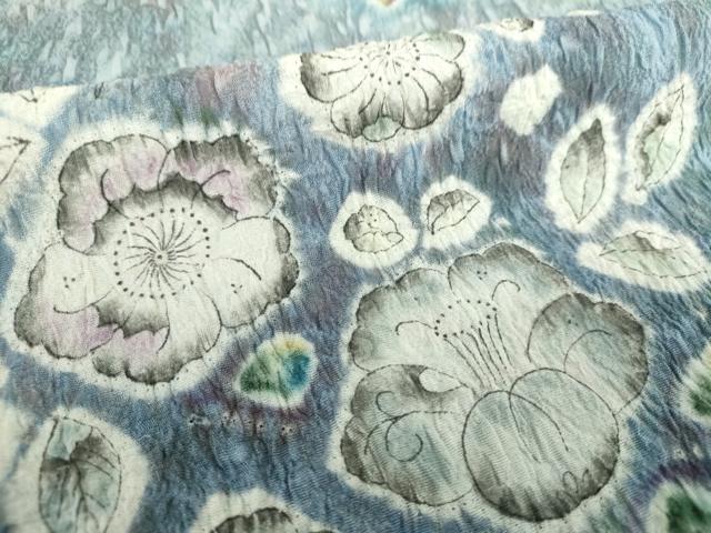 平和屋着物●訪問着 絞り 辻が花 暈し染め 正絹 逸品 未使用 DAAU5269ps