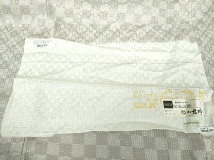 平和屋着物●京の名門 友禅 染の北川 小紋 花織 市松文様 反端付き 正絹 逸品 DAAU5270ps