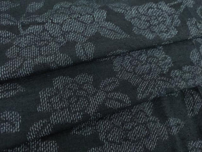 平和屋着物●上質な紬 草花文 正絹 逸品 DAAU5274ps