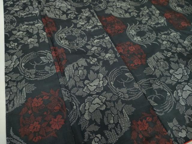 平和屋着物●本場大島紬　7マルキ　花丸文　正絹　逸品　DAAU5284ps