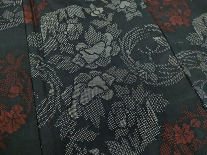 平和屋着物●本場大島紬　7マルキ　花丸文　正絹　逸品　DAAU5284ps