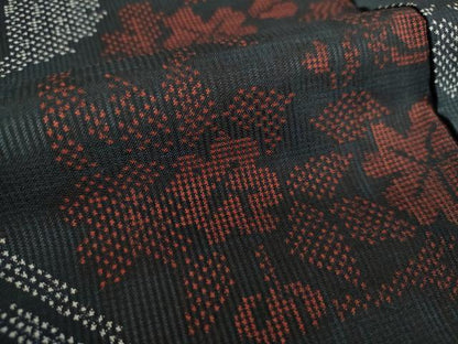 平和屋着物●本場大島紬　7マルキ　花丸文　正絹　逸品　DAAU5284ps