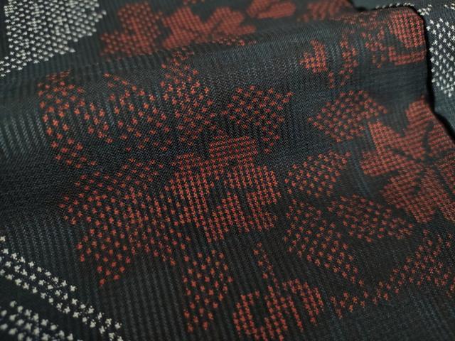 平和屋着物●本場大島紬　7マルキ　花丸文　正絹　逸品　DAAU5284ps
