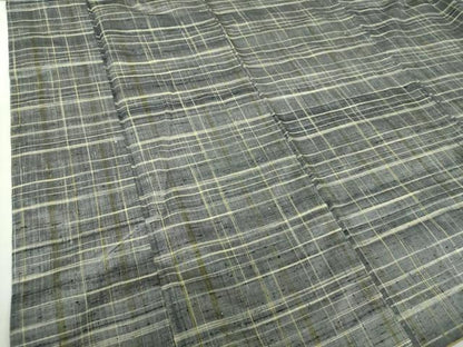 平和屋着物●上質な紬　格子　正絹　逸品　DAAU5286ps