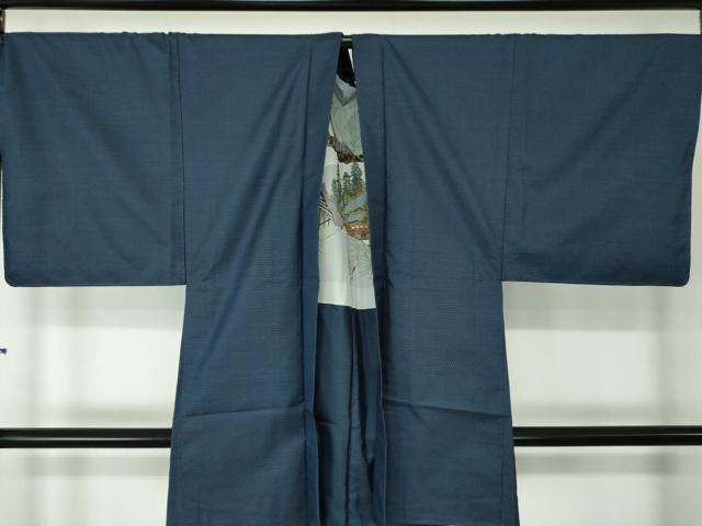 平和屋着物●男性 本場大島紬 アンサンブル 長羽織 80亀甲 総詰め 正絹 逸品 DAAU5288ps