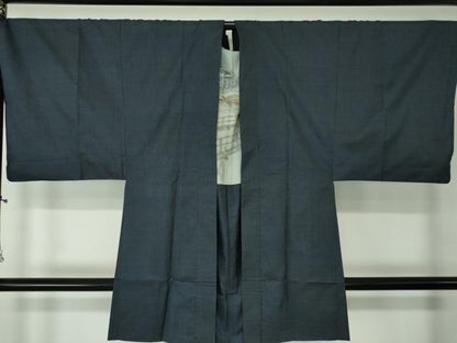 平和屋着物●男性　本場大島紬　アンサンブル　長羽織　亀甲柄　正絹　逸品　DAAU5289ps