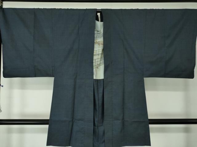 平和屋着物●男性　本場大島紬　アンサンブル　長羽織　亀甲柄　正絹　逸品　DAAU5289ps