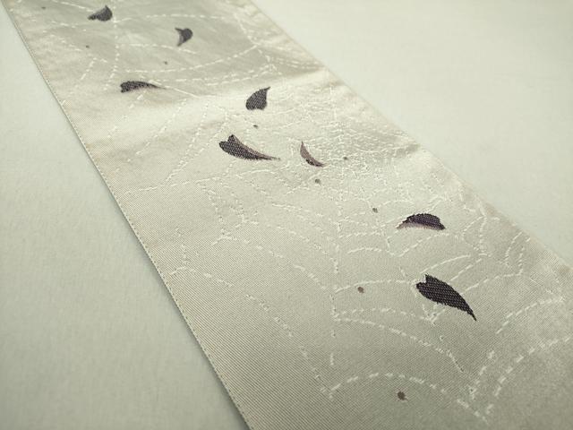 平和屋着物●両面　半幅帯　蜘蛛の巣　舞花文　DAAU5337ps