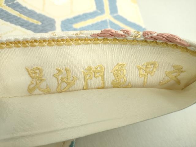 平和屋着物●六通柄袋帯　上代唐織　毘沙門亀甲文　金糸　正絹　逸品　DAAU5347ps